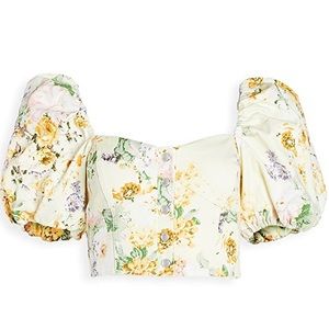 For Love And Lemons Chamomile Denim Crop Top